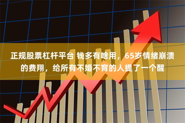 正规股票杠杆平台 钱多有啥用，65岁情绪崩溃的费翔，给所有不婚不育的人提了一个醒